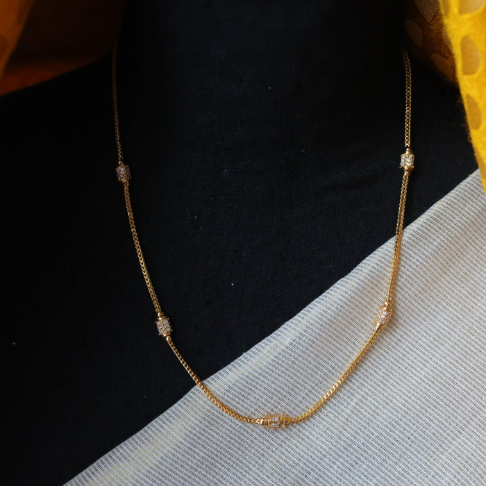 Heritage gold plated simple chain necklace HC5267