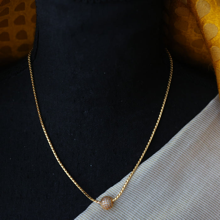 Heritage gold plated simple chain necklace HC3268