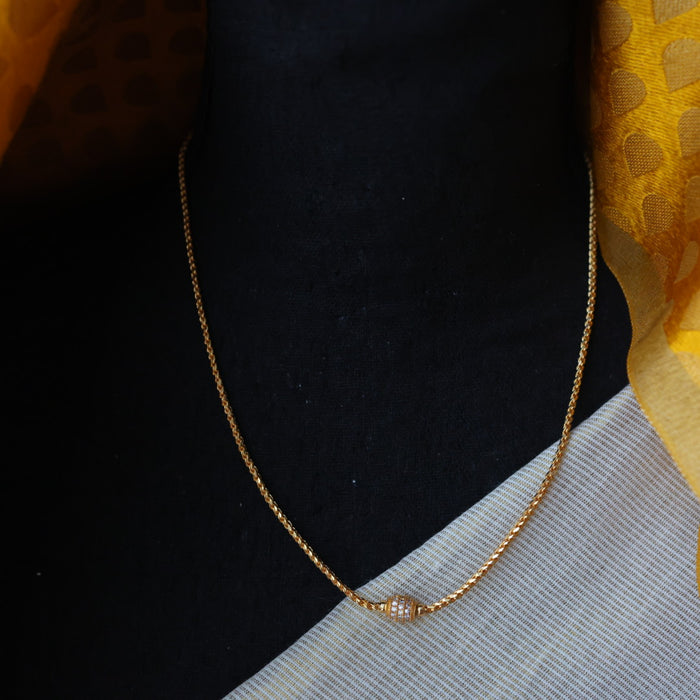 Heritage gold plated simple chain necklace HC5211