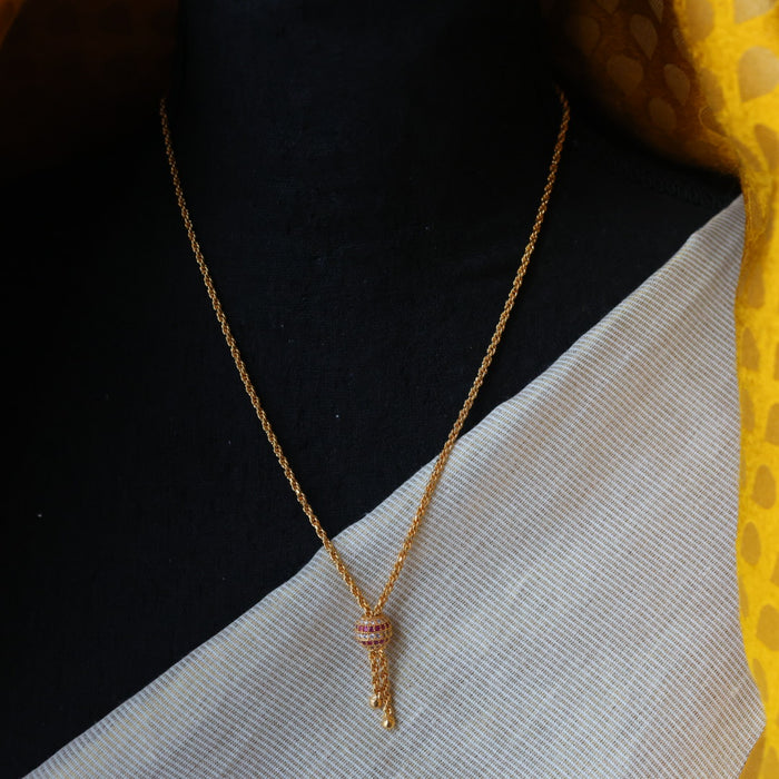 Heritage gold plated simple chain necklace HC5212