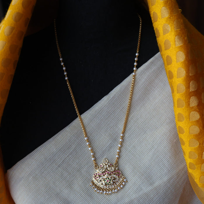 Heritage gold plated padakam long necklace HP3242