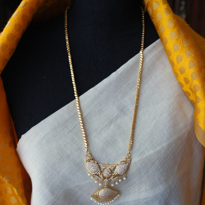Heritage gold plated padakam long necklace HP5235