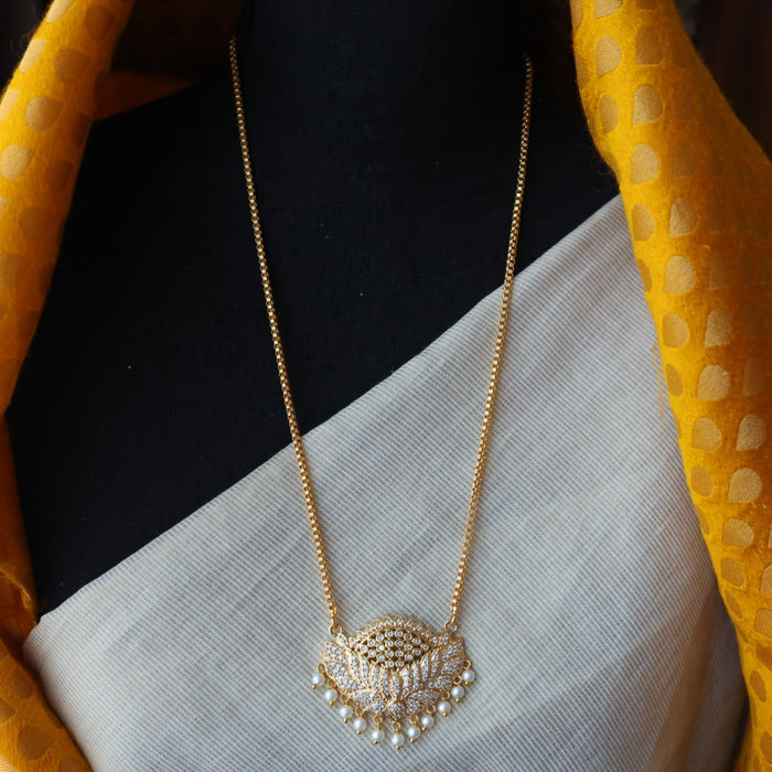 Heritage gold plated padakam long necklace HP5236