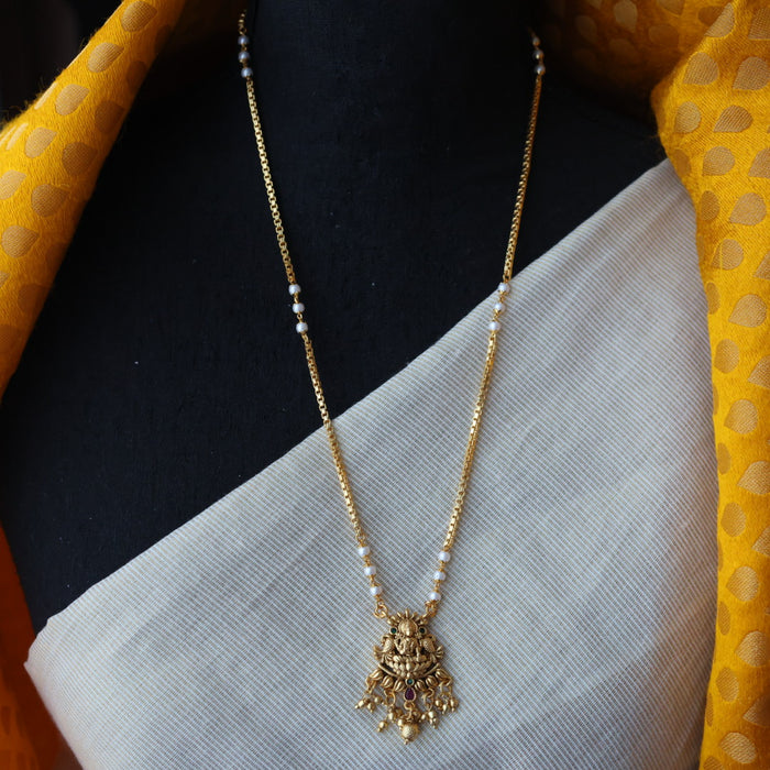 Heritage gold plated padakam long necklace HP5238