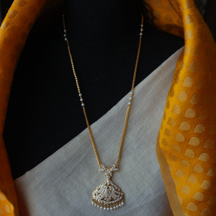 Heritage gold plated padakam long necklace HP7889