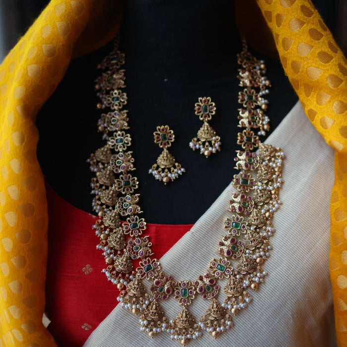 Antique temple design long necklace/ waistchain LL034578