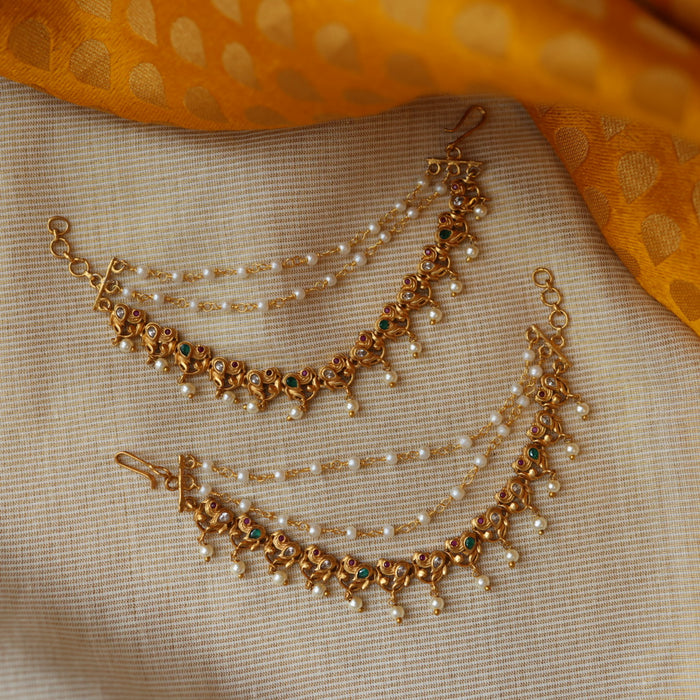 Heritage 3 layer gold mattal ear accessories HM661
