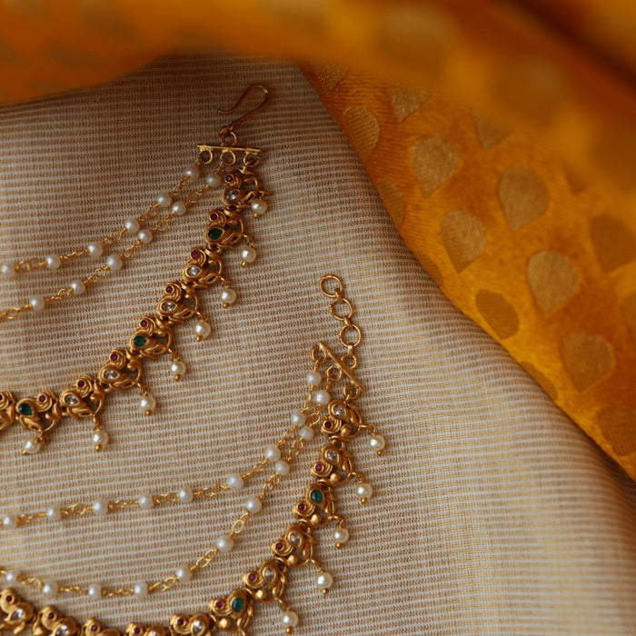Heritage 3 layer gold mattal ear accessories HM661