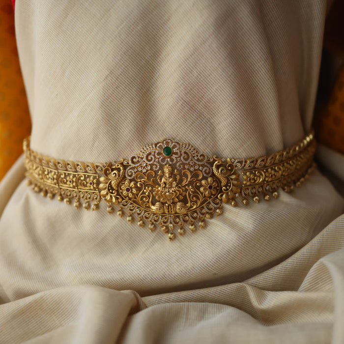 Antique gold temple design waistchain AW55679