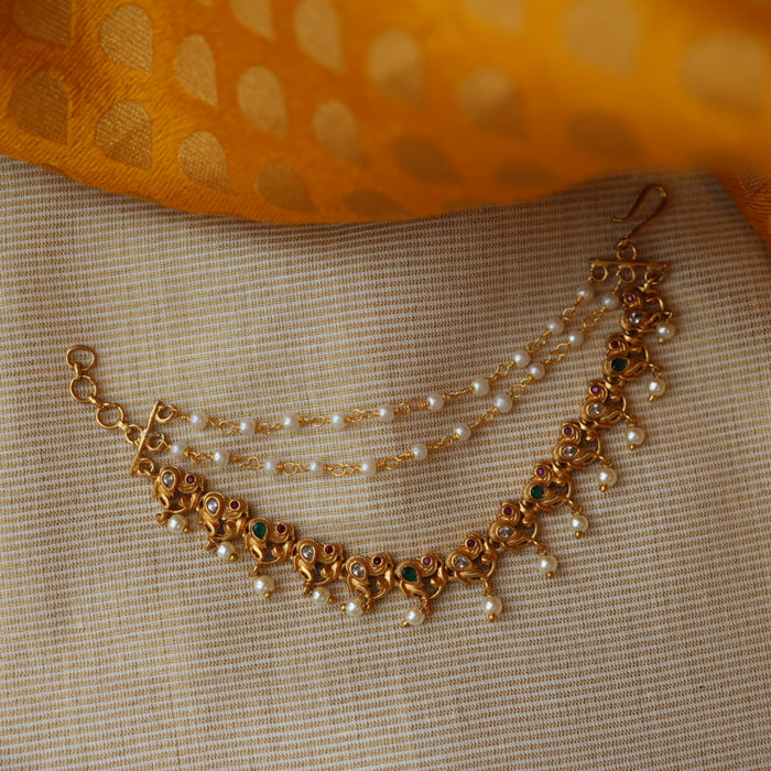 Heritage 3 layer gold mattal ear accessories HM661