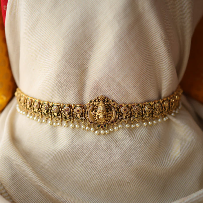 Antique gold temple design waistchain AW55681