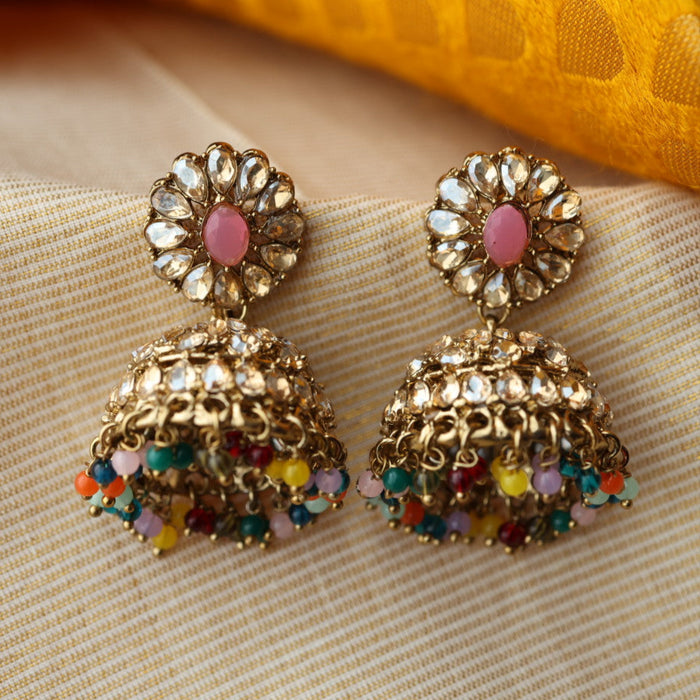 Trendy multi stone jumka TJ103