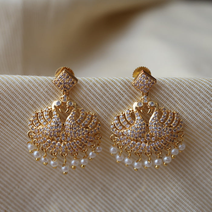 Heritage white stone drop earrings HD1046