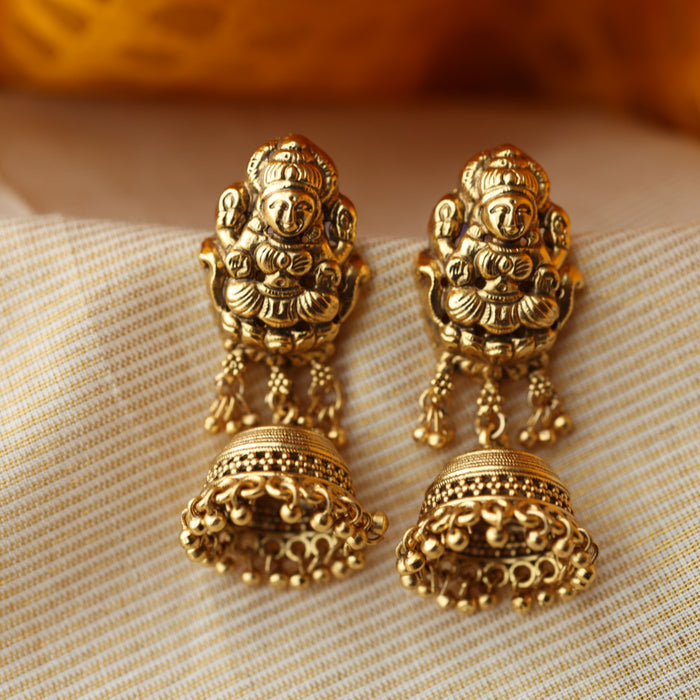 Antique gold jumka earrings AJ568