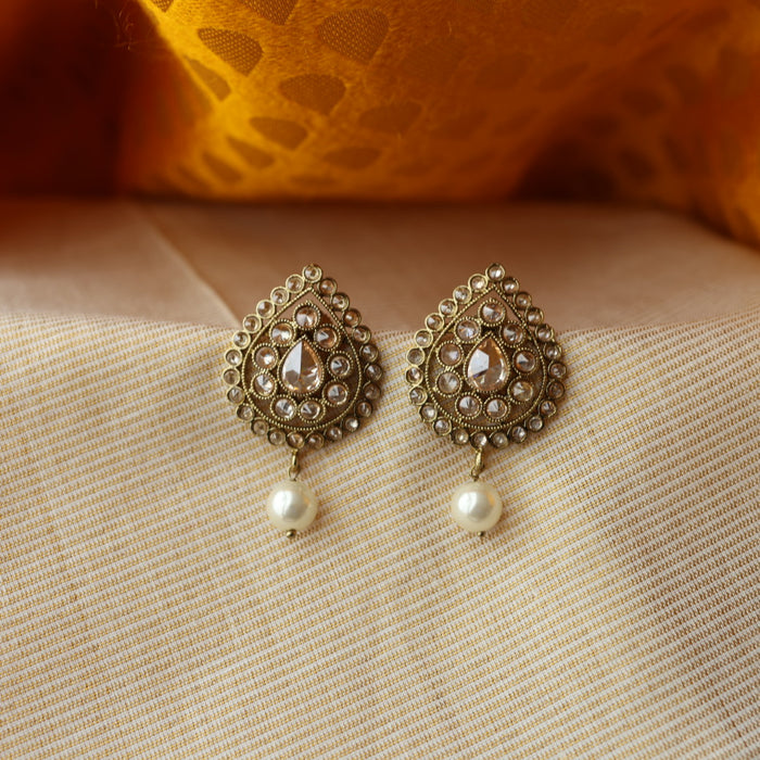 Trendy stone studd earring TJ341