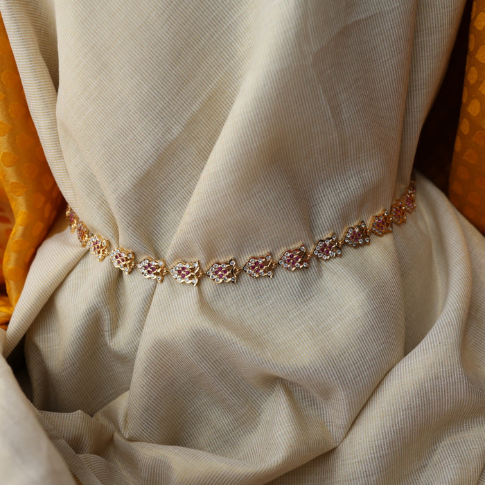 Heritage gold ruby white waistchain HW100577