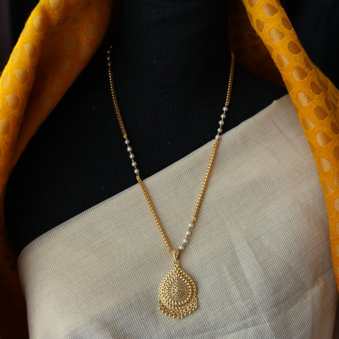 Heritage gold plated padakam necklace set HP699