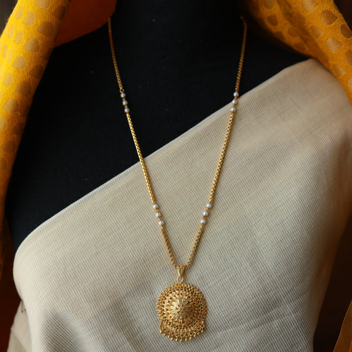 Heritage gold plated padakam necklace HP6976