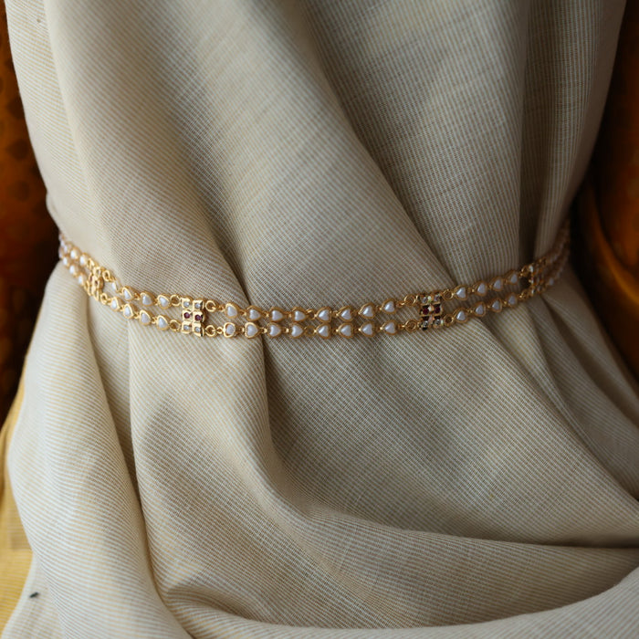Heritage gold ruby white waistchain HW1045