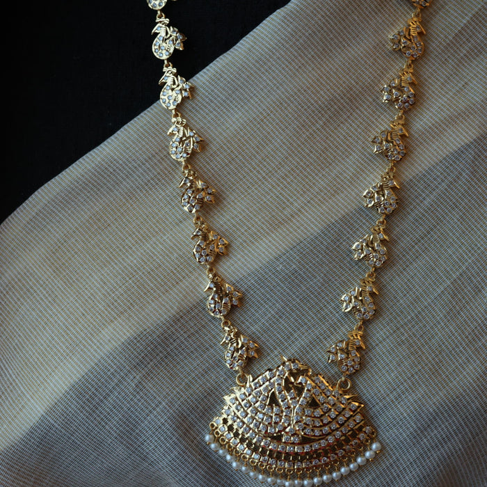 Heritage gold plated padakam necklace set with earrings HP6916