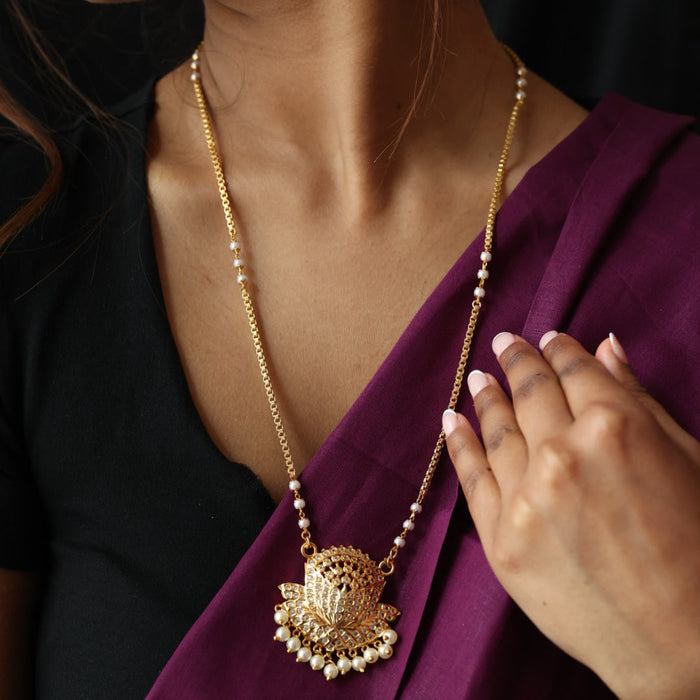 Heritage gold plated padakam necklace HP6707