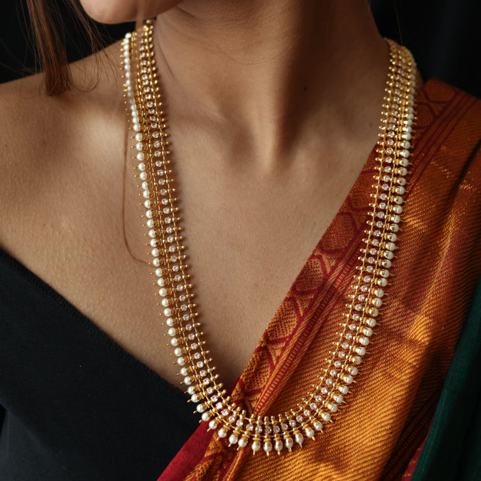 Heritage gold plated long necklace HL0028