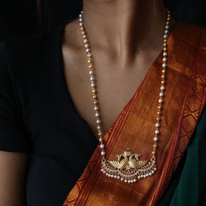 Heritage gold plated padakam necklace HP702