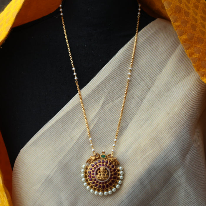 Heritage gold plated padakam long chain HP7624