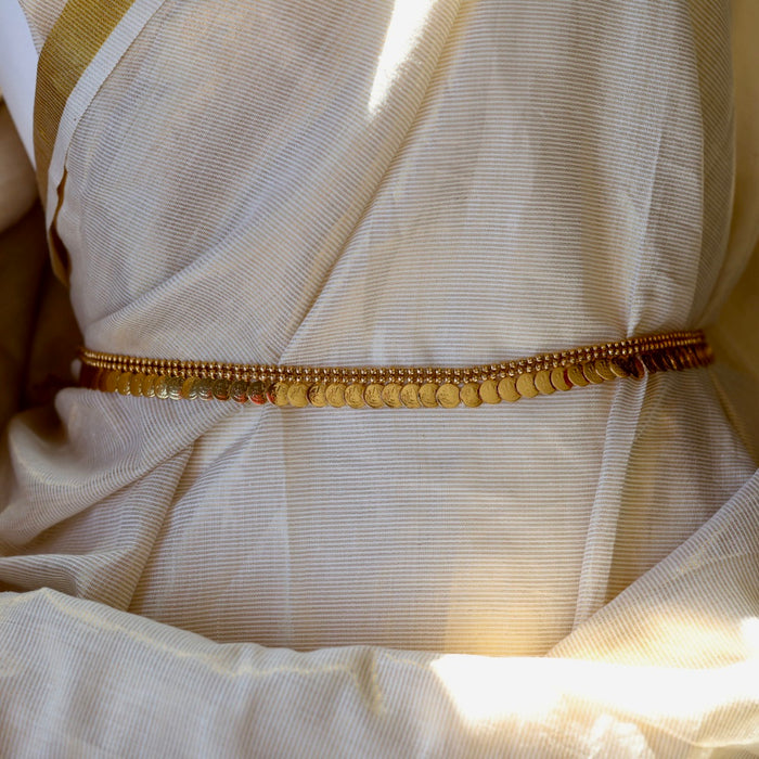 Heritage plain gold coin design waistchain HW7990