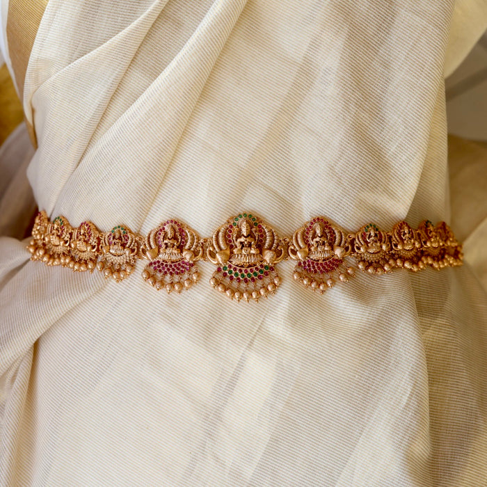 Antique plain gold temple design waistchain AW74222