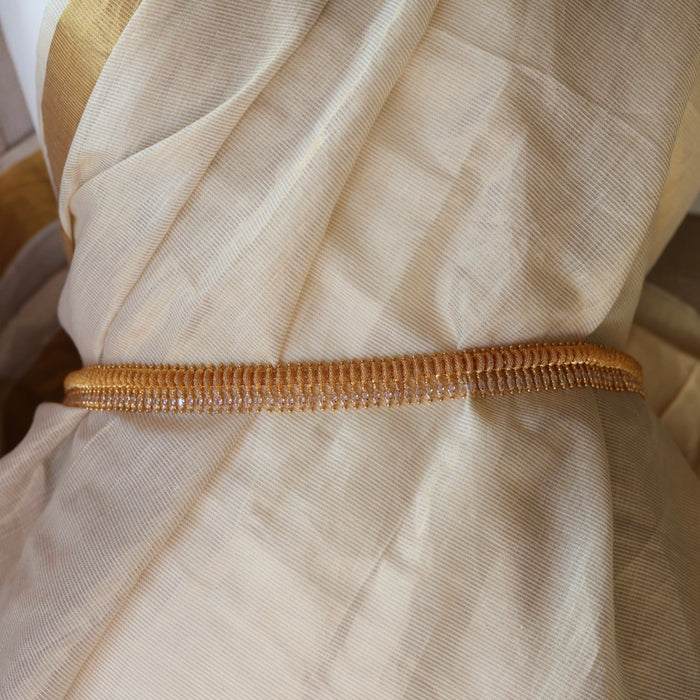 Heritage gold plated white stone waistchain HW5558