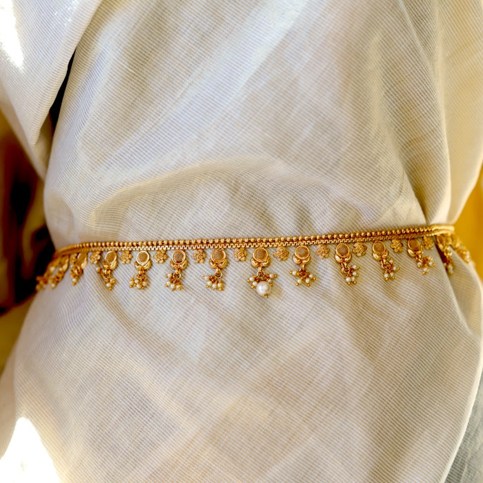 Heritage gold plated pearl waistchain HW34551