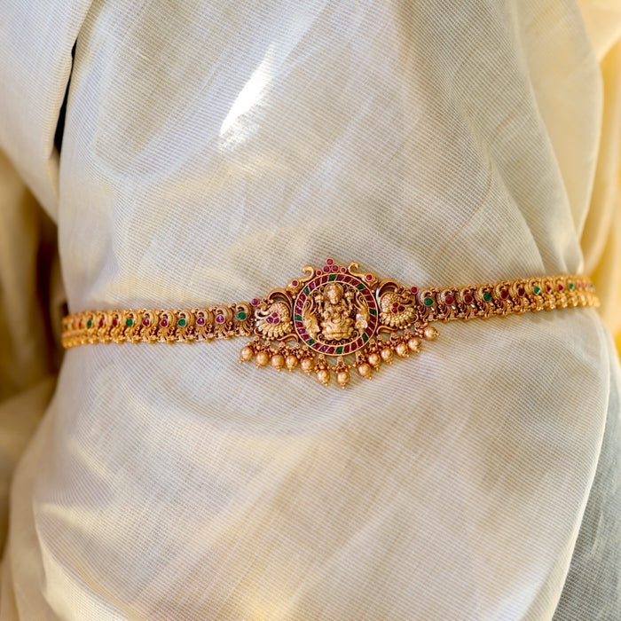 Antique gold temple design waistchain AW4568