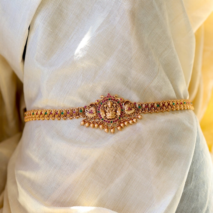Antique gold temple design waistchain AW4568
