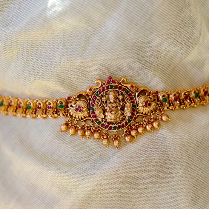 Antique gold temple design waistchain AW4568