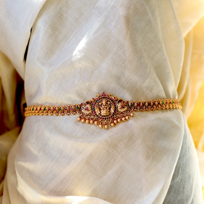 Antique gold temple design waistchain AW4568