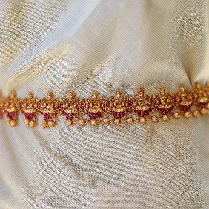 Antique gold temple design waistchain AW4571