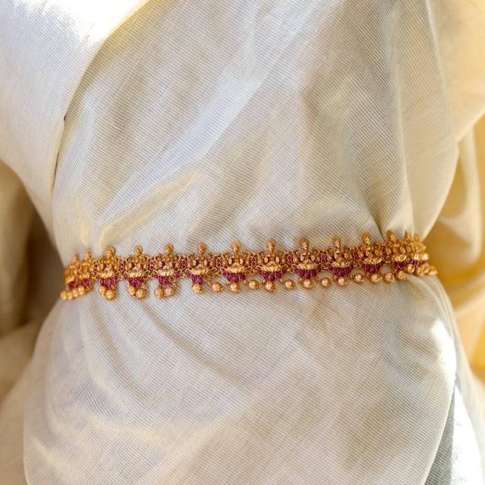 Antique gold temple design waistchain AW4571