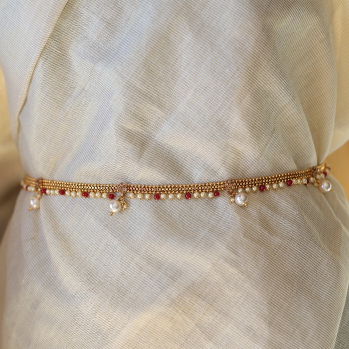 Antique gold and pearl waistchain AW4576