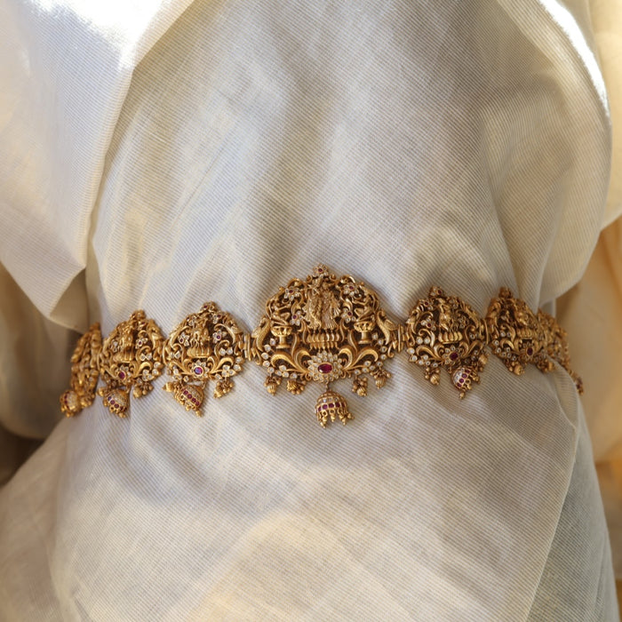 Antique gold temple design waistchain AW4579