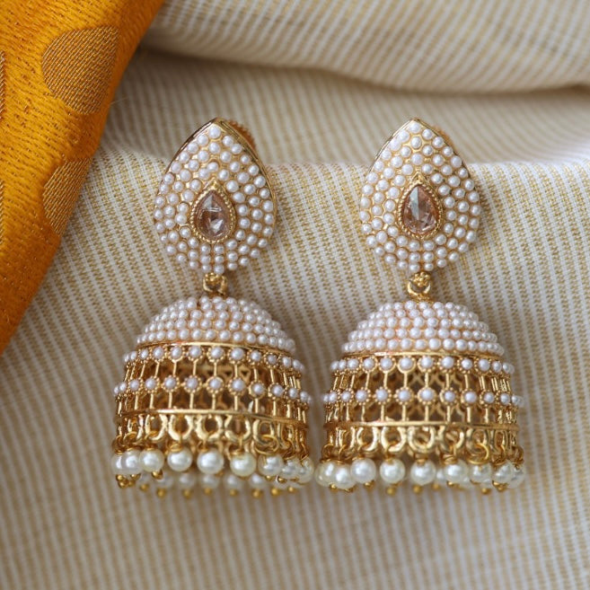 Antique pearl jumka earrings AJII17
