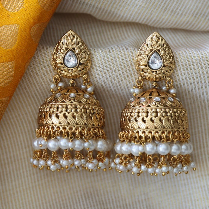 Antique pearl jumka earrings AJII20