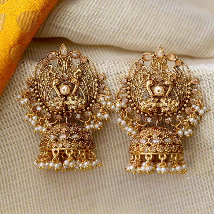 Antique pearl jumka earrings AJII21