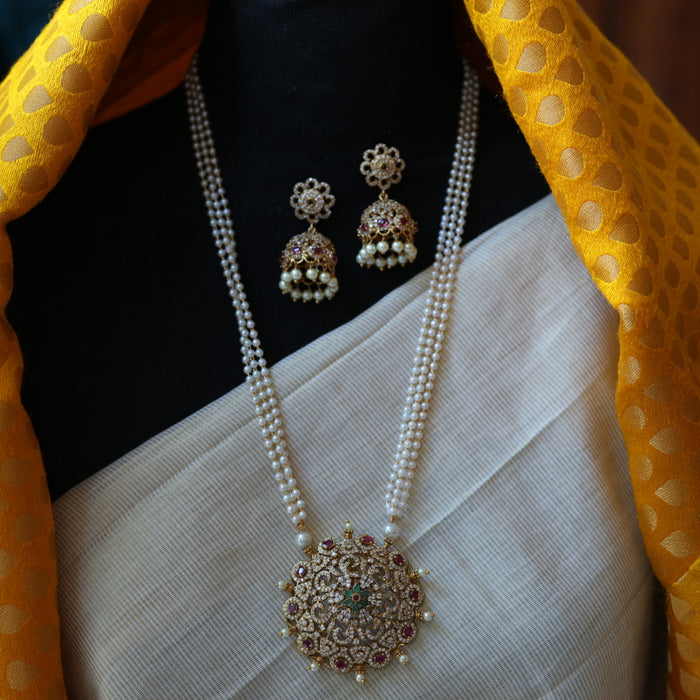 Padmini Antique long necklace with earrings PAD0192