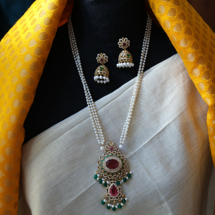 Padmini Antique long necklace with earrings PAD0191