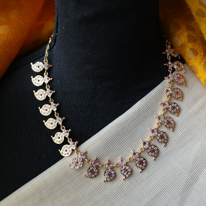 Heritage gold plated short necklace HP212