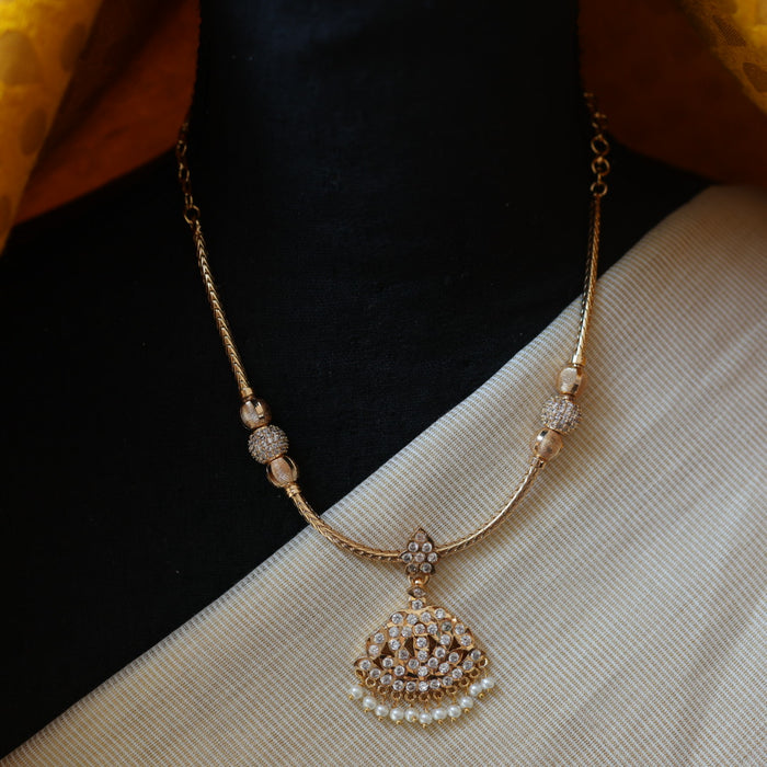 Heritage gold plated short necklace HP218