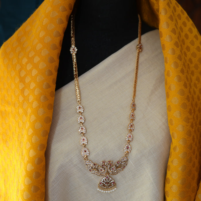 Heritage gold plated padakam long necklace HP213