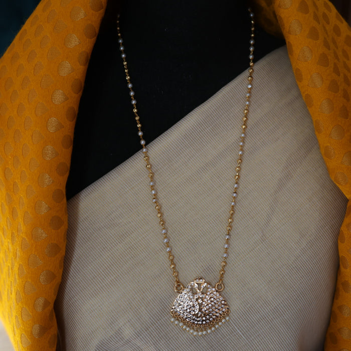 Heritage gold plated padakam long necklace HP216