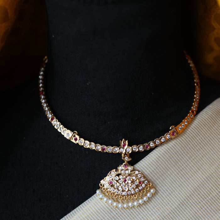 Heritage gold plated short necklace H399